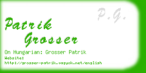 patrik grosser business card